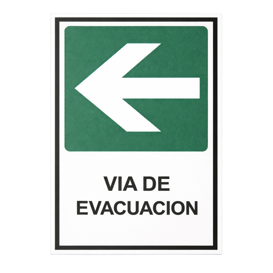 Señaletica de vías de evacuación izquierda