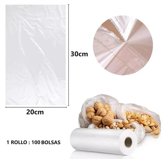 Bolsas Plasticas Transparente Rollo Bolsa Plásticas 100und