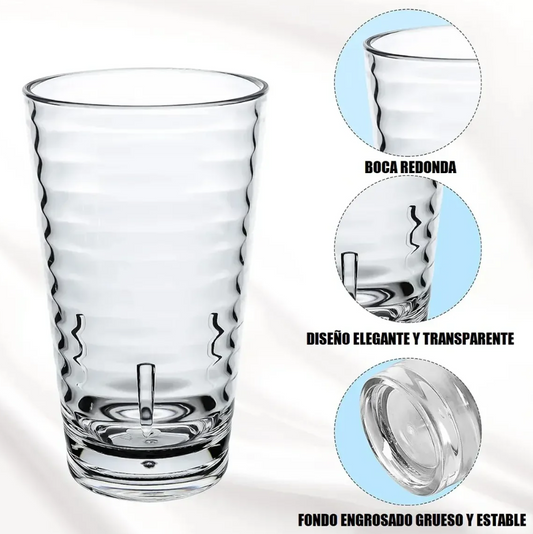 Vaso Cervecero Reutilizables Acrilico Vaso Plastico 350ml
