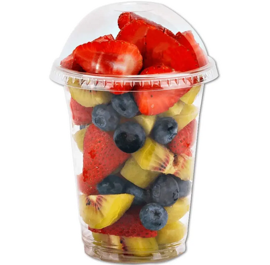 50 Vasos Plasticos Tapa Con Hoyo Desechables Grande 500ml