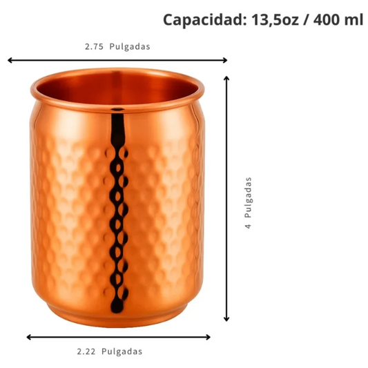 1 Vasos Mugs Cobre Moscow Mule Coctel Tragos Mojitos 400ml
