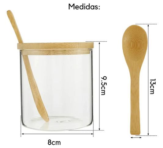 Porta Condimentero Especiero Bambu Organizador Frasco Cocina