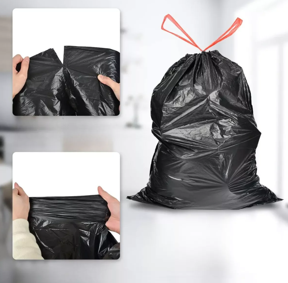 1 Bolsas para Basura Cordon Asa 10 Und Pequeña y grande