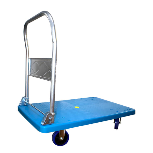 CARRO DE CARGA PLEGABLE 300 KG CON RUEDAS GIRATORIAS Y BASE DE PLÁSTICO REFORZADO SUPERCENTER