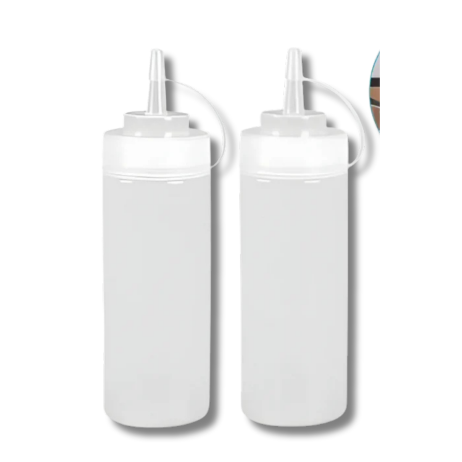 BOTELLA DISPENSADORA DE SALSAS TRANSPARENTE