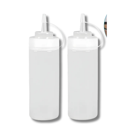 BOTELLA DISPENSADORA DE SALSAS TRANSPARENTE