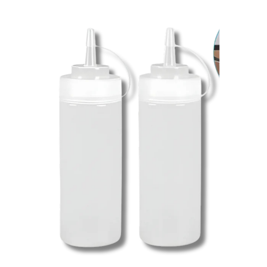 BOTELLA DISPENSADORA DE SALSAS TRANSPARENTE