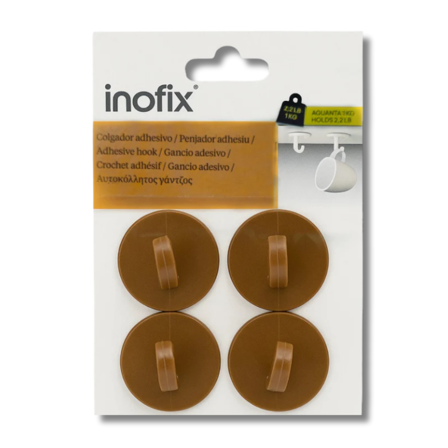 SET DE 4 COLGADORES ADHESIVOS INOFIX