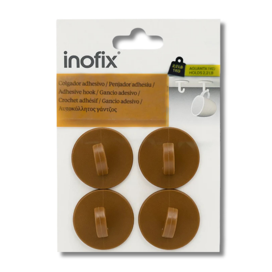 SET DE 4 COLGADORES ADHESIVOS INOFIX
