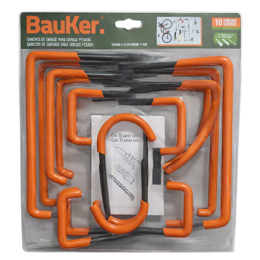 GANCHOS ORGANIZADORES PARA GARAGE BAUKER