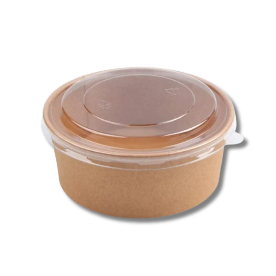 BOWLS KRAFT CON TAPA PLÁSTICA 550CC