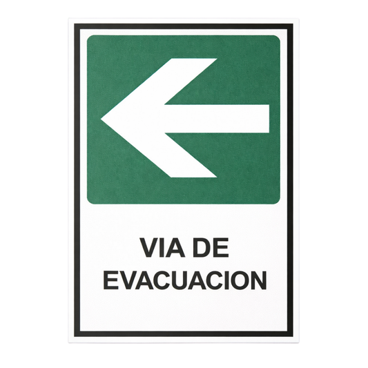 Señaletica de vías de evacuación izquierda