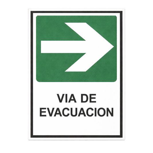 Señaletica de vías de evacuación derecha