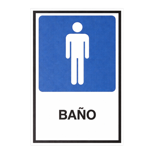Señalética Baño Hombres