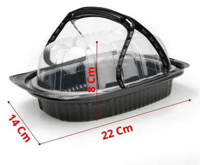 10un. Bandeja Plástico Envase Pollo Asado Contenedor