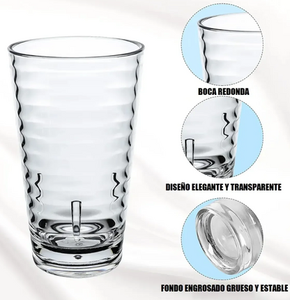Vaso Reutilizables Acrilico Vaso Plastico 550ml