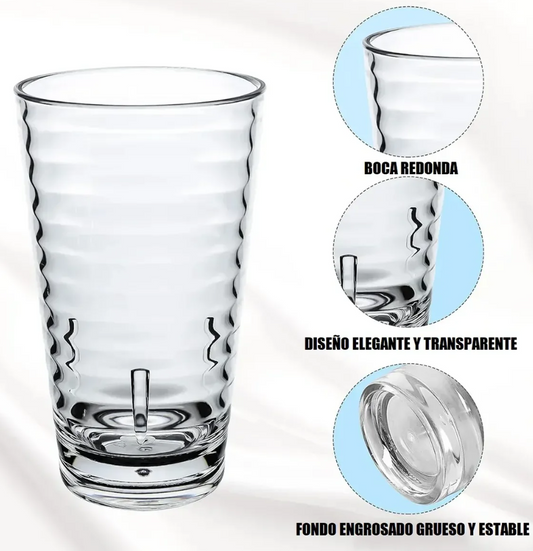 Vaso Reutilizables Acrilico Vaso Plastico 550ml