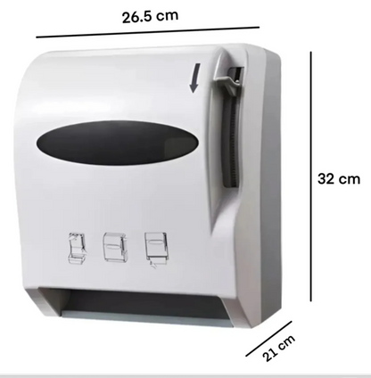 Dispensador Toalla Papel Higienico Hoja Palanca Baño 200mts