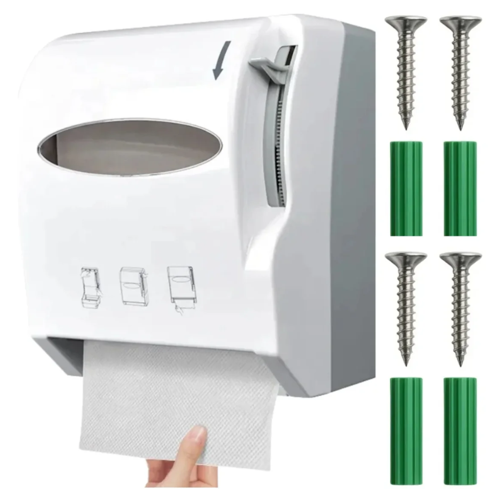 Dispensador Toalla Papel Higienico Hoja Palanca Baño 200mts