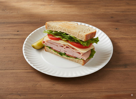 Platos De Cartón Blanco Desechables 15 Cm, 100un.