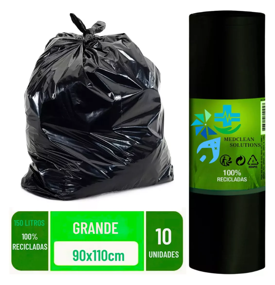 1 Bolsas para Basura Cordon Asa 10 Und Pequeña y Grande