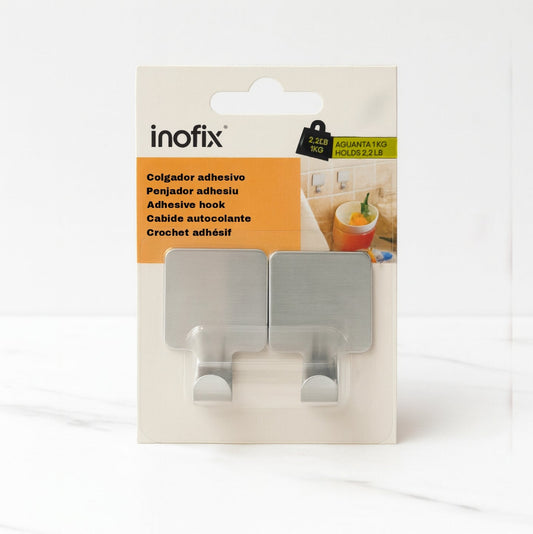 Pack de 2 ganchos adhesivos INOFIX