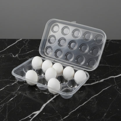 Caja organizadora para huevos con tapa transparente
