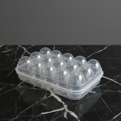 Caja organizadora para huevos con tapa transparente