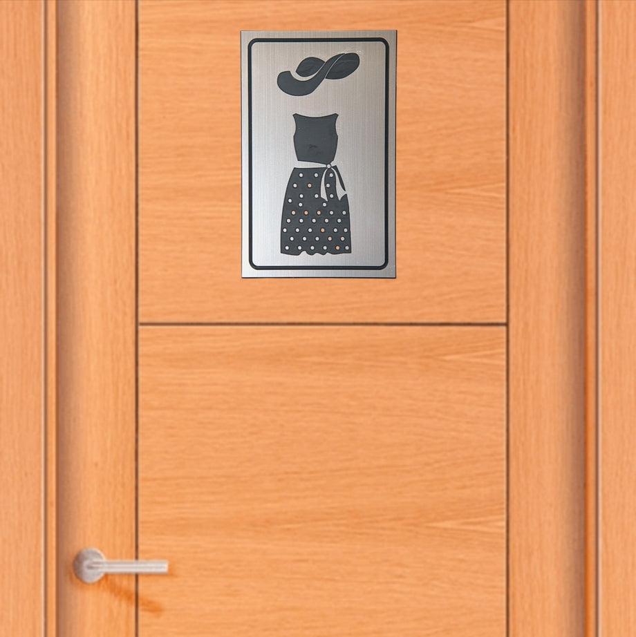 Señalética Baño Mujer – estilo vintage