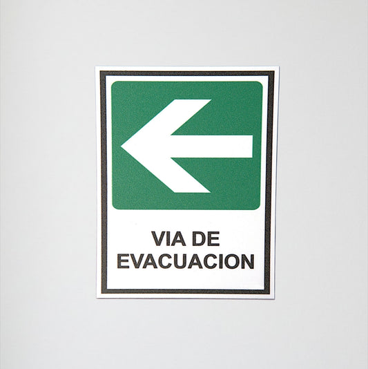 Señaletica de vías de evacuación izquierda