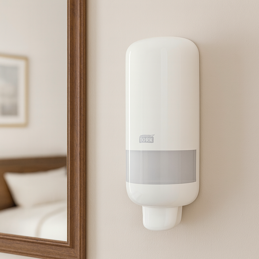 Dispensador de Crema Facial Tork – Capacidad 1 Litro (Color Blanco)