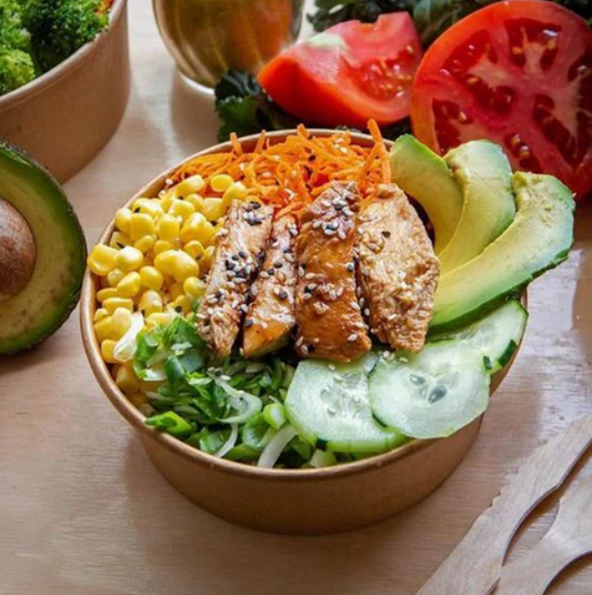 BOWLS KRAFT CON TAPA PLÁSTICA 550CC