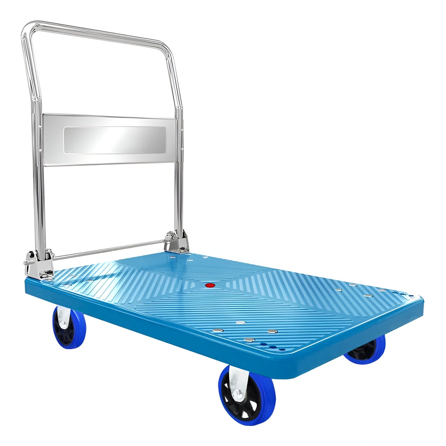 Carro de Carga Plegable 300 kg con Ruedas Giratorias y Base de Plástico Reforzado